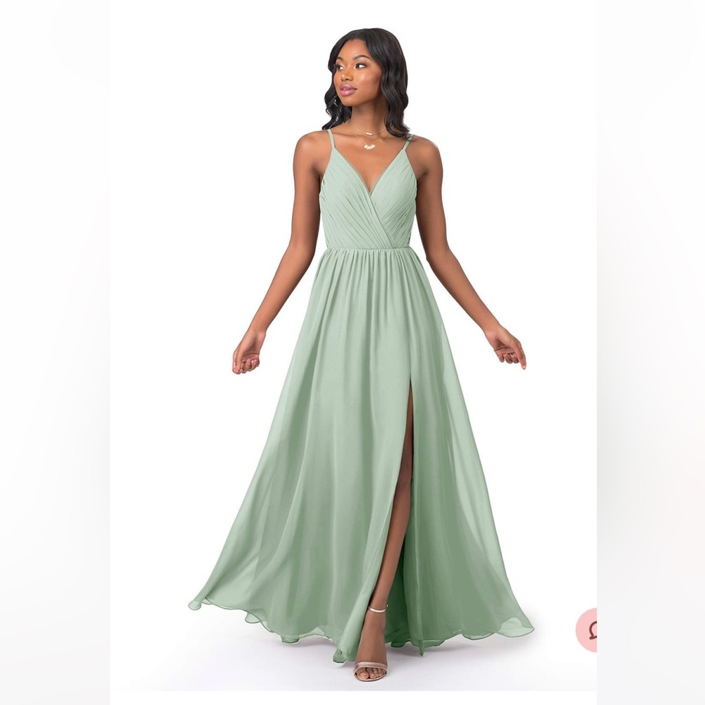 Azazie Gracie dress in Agave